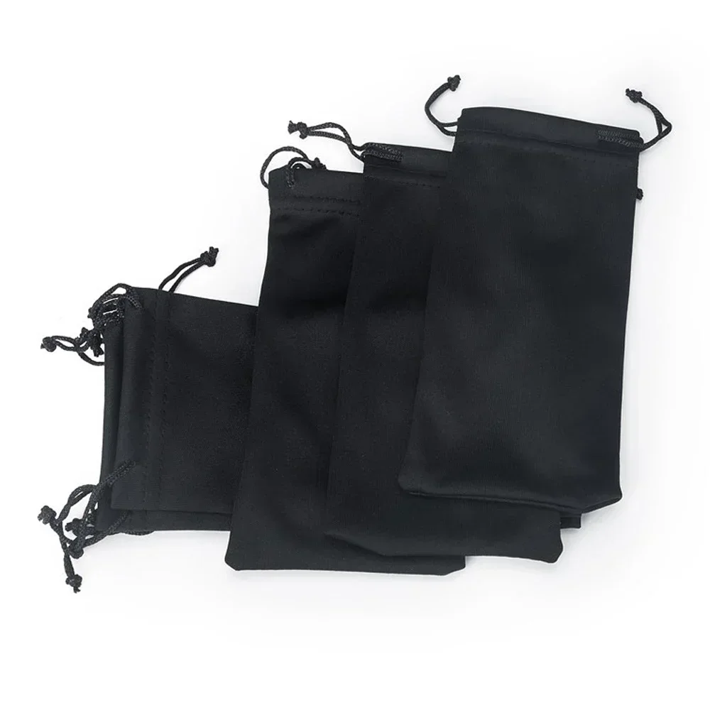 10 Pcs Soft Black Sunglasses Bag Drawstring Microfiber Dust Proof Pouch Pocket Glasses Carry Bag Portable Eyewear Container case