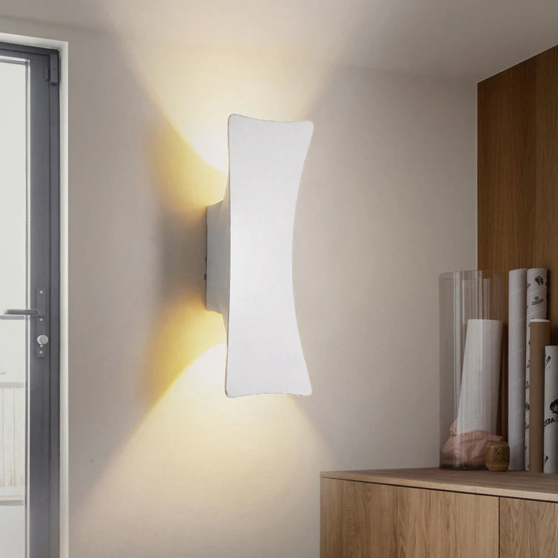 في الهواء الطلق إضاءة مقاومة للماء أضواء الجدار 5 واط/10 واط LED الألومنيوم الجدار مصباح أضواء الحديقة أضواء الجدار الحديثة ضوء الشرفة #6