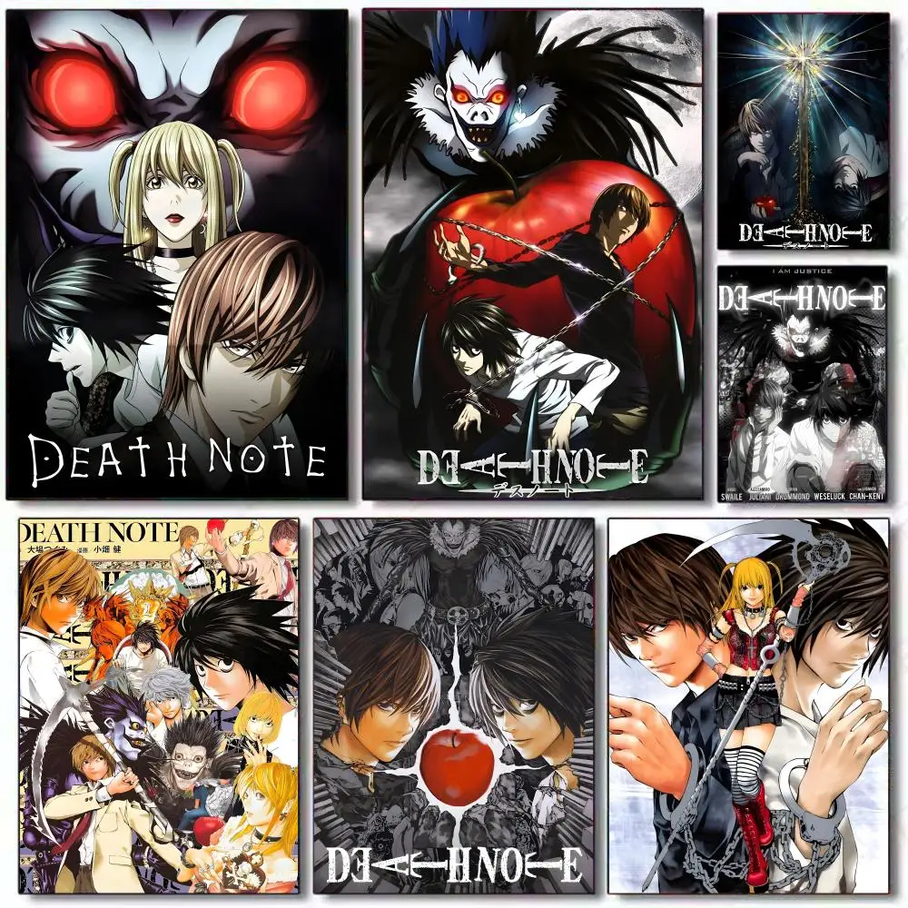 Affiche de dessin animé D-Death Note, peinture avec impressions, décoration pour la maison, la chambre à coucher, le salon, cadeau