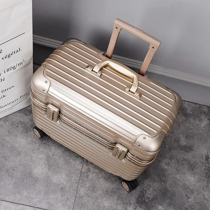 Scratch Resistant Exquisite 18 Inch And 20 Inch Small Convenient Luggage Carrying Password Suitcase For Boarding Travel