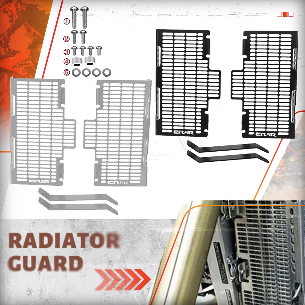 

Для Honda CR250R CR125R CR250R CR125R алюминиевые аксессуары для мотоциклов с ЧПУ, решетка радиатора, защитная крышка, детали 2000 2001