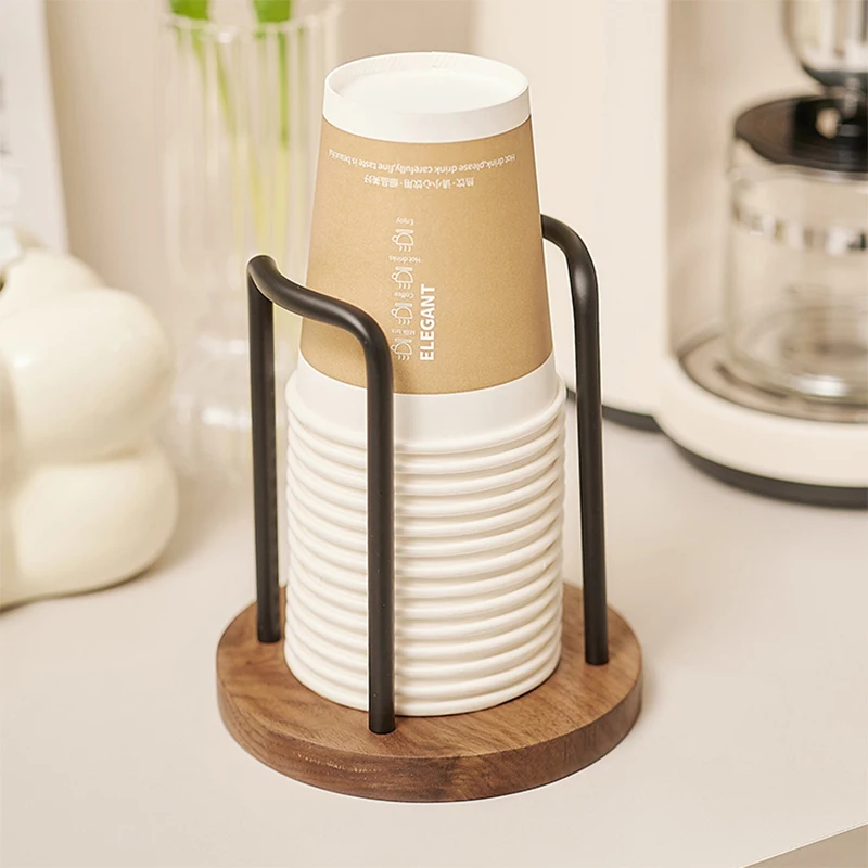 Kitchen Paper Cup Holder Disposables Cups Picker Multifunctional Desktop Cup Storage Rack Household Coffee Cup Holder for Home