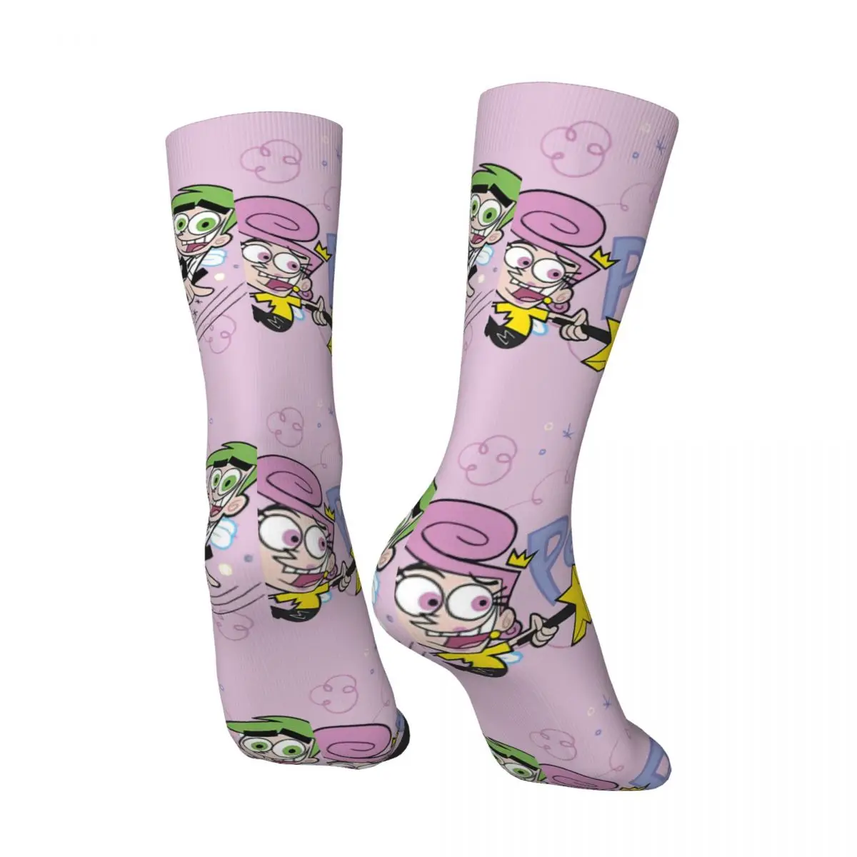 Hip Hop Retro Cosmo And Wanda Poof Christmas Crazy Men's compression Socks Unisex The Fairly Odd Parents Street Style Crew Sock