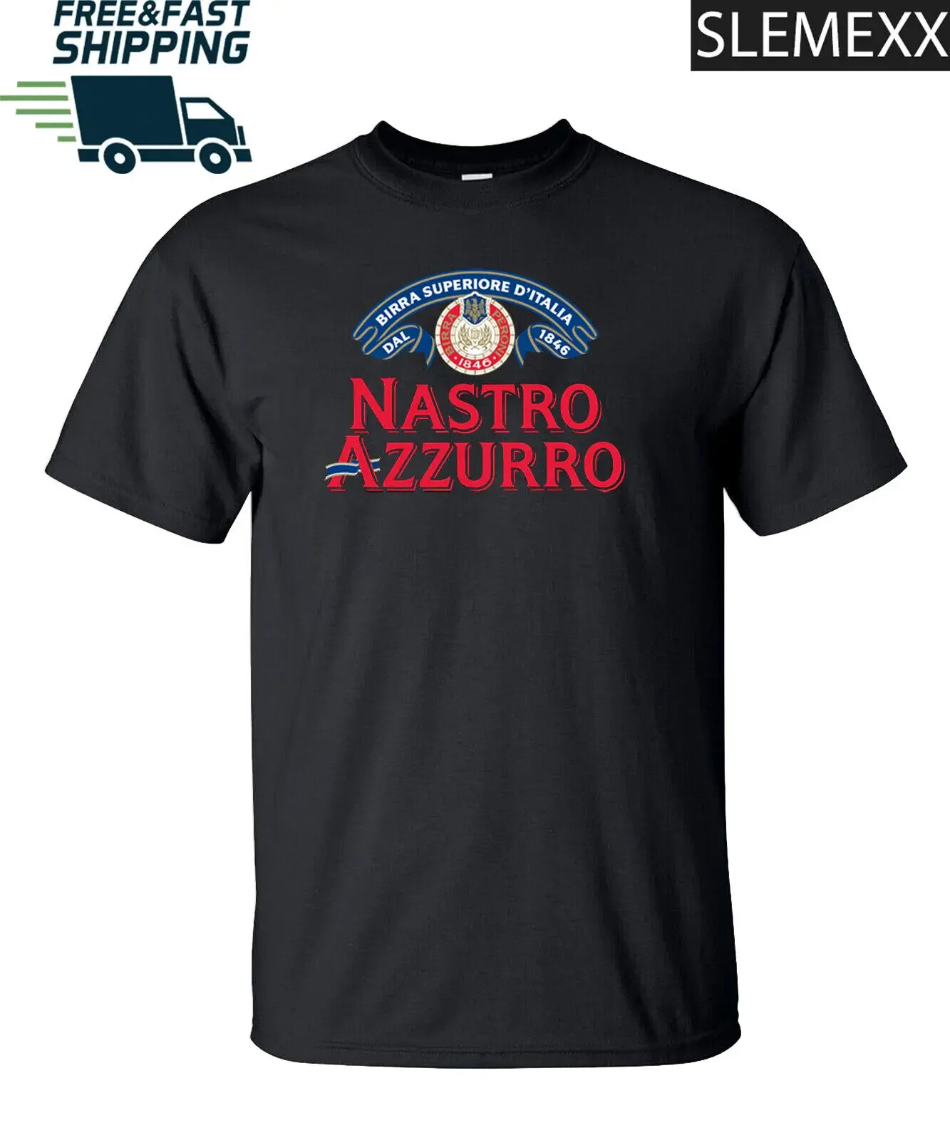 New Shirt Peroni Nastro Azzurro men's logo T-shirt Size S-5XL American Funny USA