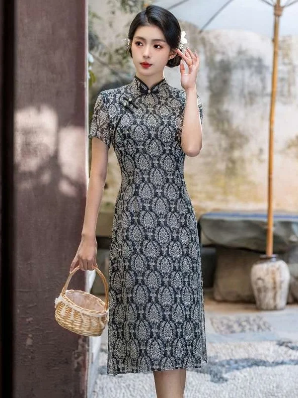 

Jane Limei Double-layer Spring Summer New Dr Ele Ladylike Polyester Fabric Vintage Sle Available in Various Sizes
