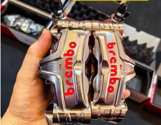 the latest version Domestic radiation caliper gp4-ms integrated forged 100mm modified brake pump silver