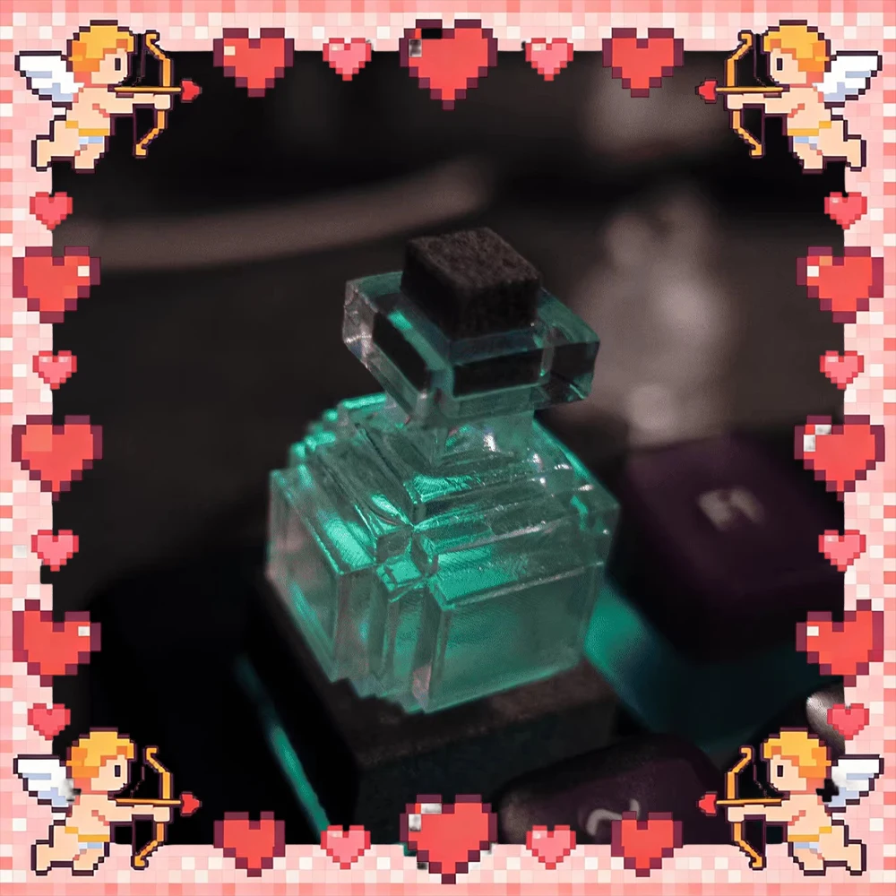 ZHUDI VIBE STONE PC Luminous Seaweed Personality Keycaps SLS SLA Process Transparent Resin Keyboard Keycaps For PC Accessories