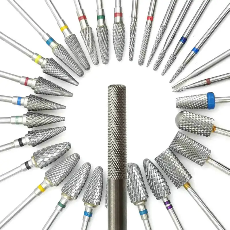 Broca de acero de tungsteno para cutículas, herramienta de manicura para eliminar rápidamente el estrato de piel muerta, uso profesional para salón de uñas, 1 ud.