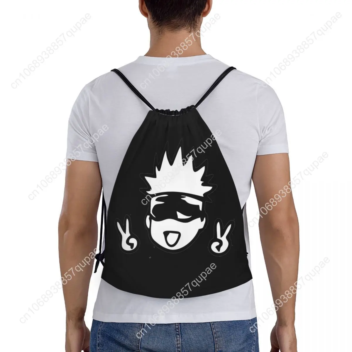Grappige leraar Jujutsu Kaisen Anime Trekkoord Rugzak Gym Sport Sackpack Gojo String Bags voor hardlopen