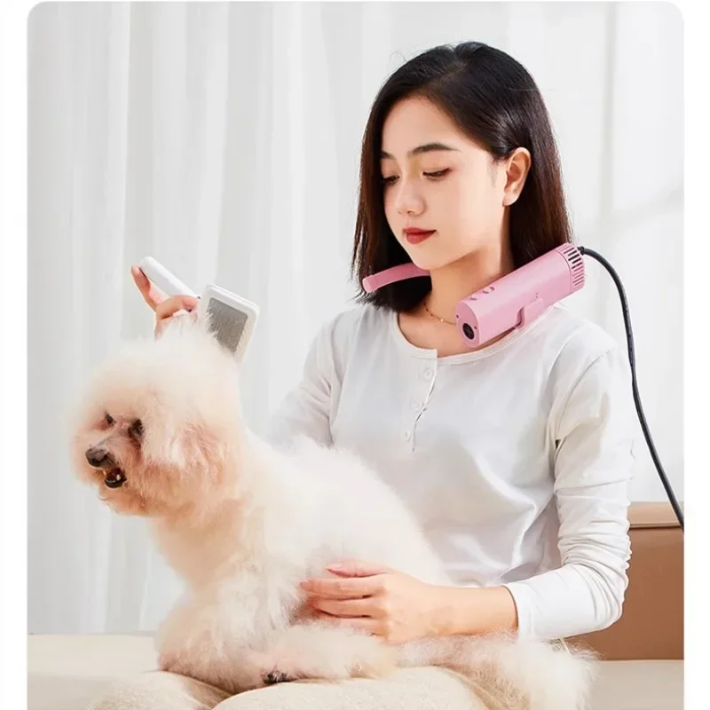 For Professional Pet Shop Beauty Hair Dryer Deep Noise Reduction Mute Wind Hanging Neck Pet Roller Raising Machine