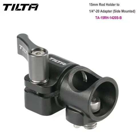 TILTA TA-15RH-1420S-B 로드 거치대 ~ 1/4 인치-20 어댑터 (측면 장착), 검정색, 15mm Best5 TILTA TA-15RH-1420S-B 로드 거치대 ~ 1/4 인치-20 어댑터 (측면 장착), 검정색, 15mm Best5