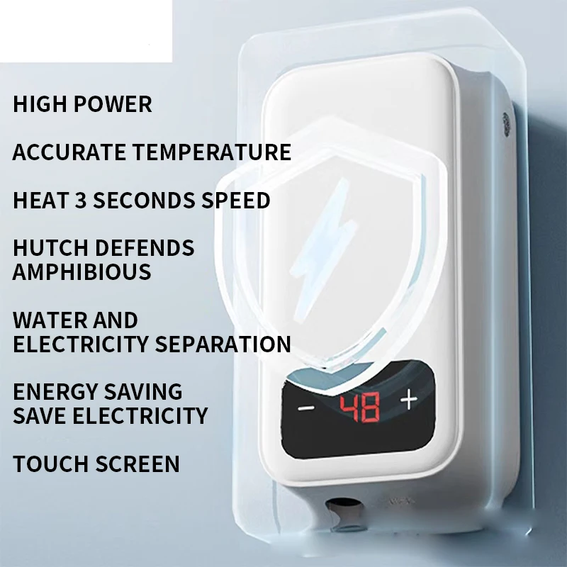 3300W Durchlauferhitzer Tragbare Elektrische Heizungen für Badezimmer Heißer Wasser Dusche und Home Küche Heizung 220V
