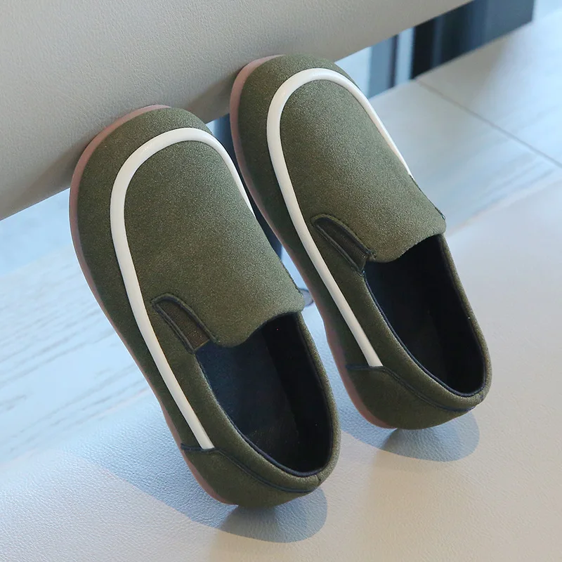 

Детские лоферы без шнуровки для мальчиков и малышей, модная новая весенне-осенняя детская повседневная обувь из флоковой ткани, мягкая нескользящая обувь на плоской подошве