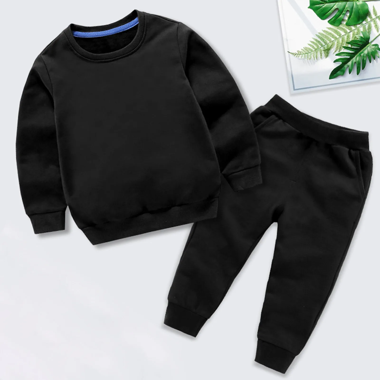 

6t Boys Winter Clothes Toddlers Children Babies Girls Boys Spring And Winter Solid Color Warm Thick Long Sleeved Cotton Pant