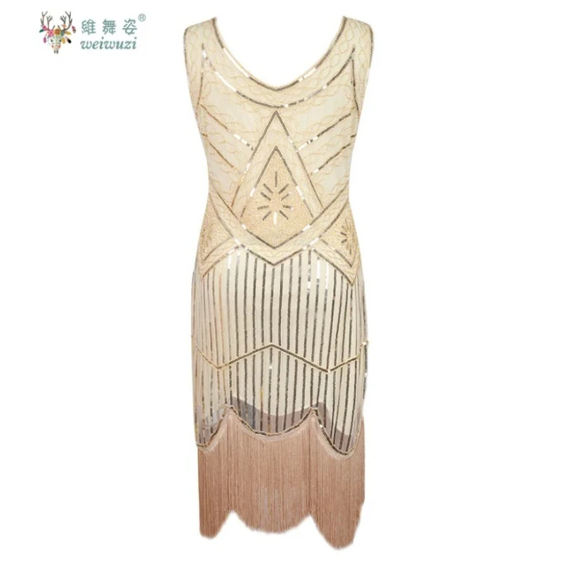 플러스 사이즈 1920년대 플래퍼 드레스 그레이트 개츠비 프롬 이브닝 가운 V넥 신상 여성 우아한 블랙 스팽글 비즈 태슬 파티 드레스