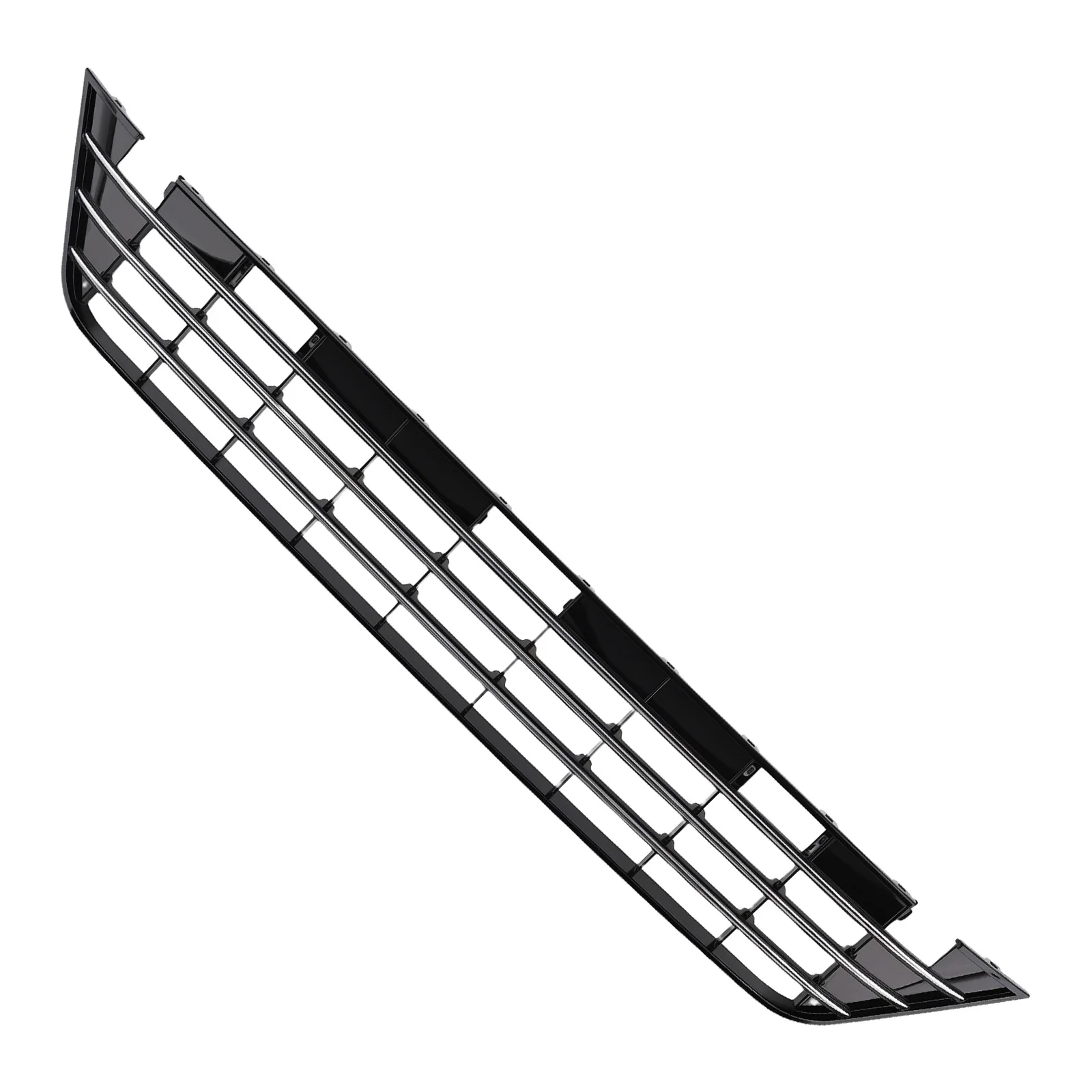 Front Bumper Lower Grillre for Volkswagen Touareg 15-17 Black Chrome Trim