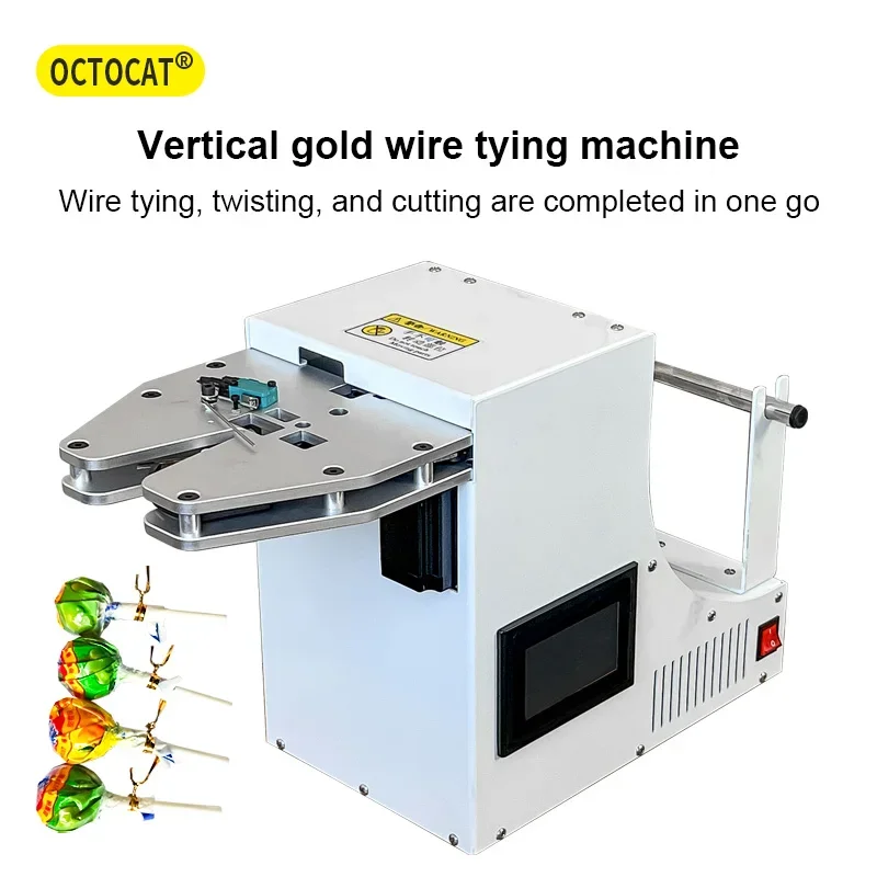 

Automatic Gold Wire Sealing Machine for Sealing and Tying Packaging Machine with 2pcs S-shaped Hook and Cutting Tying Wire Blade