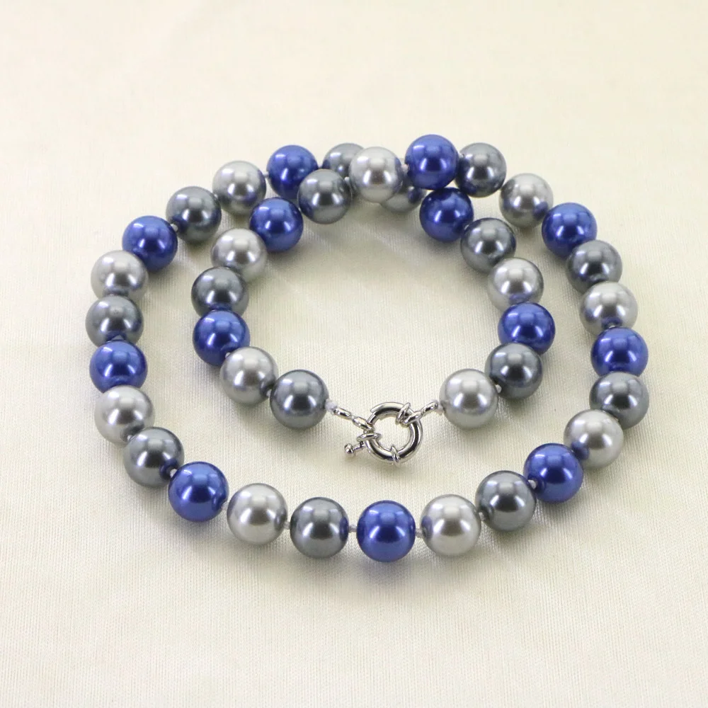 10mm Accessories Blue White black Glass Pearl Beads Necklace Bracelet Earrings Sets Jewelry Making Design Christmas Gifts Girls