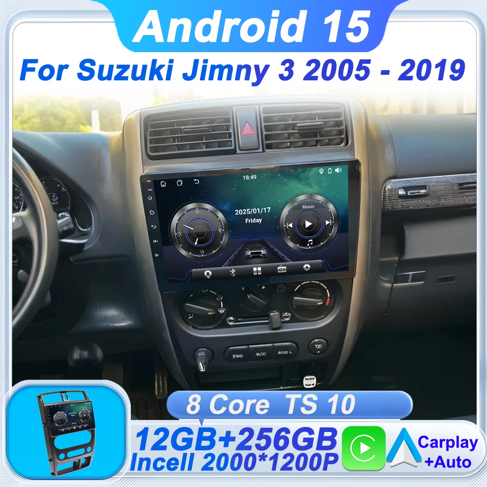 

Android 15 For Suzuki Jimny 3 2005 - 2019 Car Radio Video Multimedia Player Navigation GPS Autoradio Carplay DSP No 2Din DVD