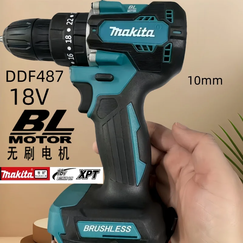 

DDF487 Makita оригинальная аккумуляторная дрель бесщеточная электрическая ударная отвертка 18 В перезаряжаемый электроинструмент