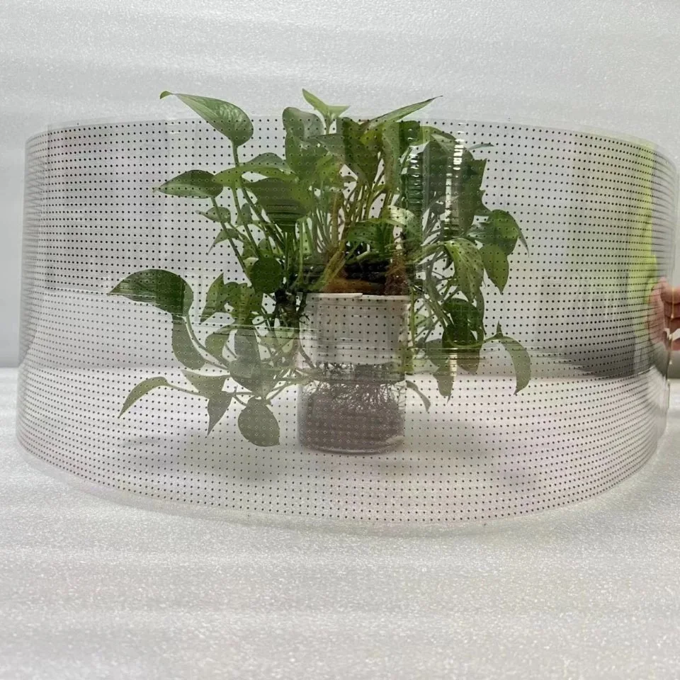 Hot Sale Indoor Flexible Transparent LED Film Screen P4 P6 P8 P10, Aliexpress Best Seller for Glass Window Commercial Display