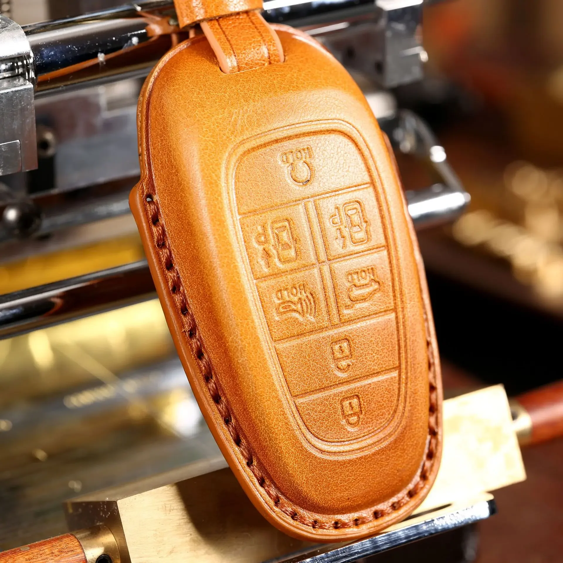 1 قطعة غطاء حافظة مفاتيح السيارة الجلدية لشركة هيونداي سولاريس سوناتا الهجين NEXO NX4 جديد جراند سانتا في توكسون 2020 2021 5 7 أزرار