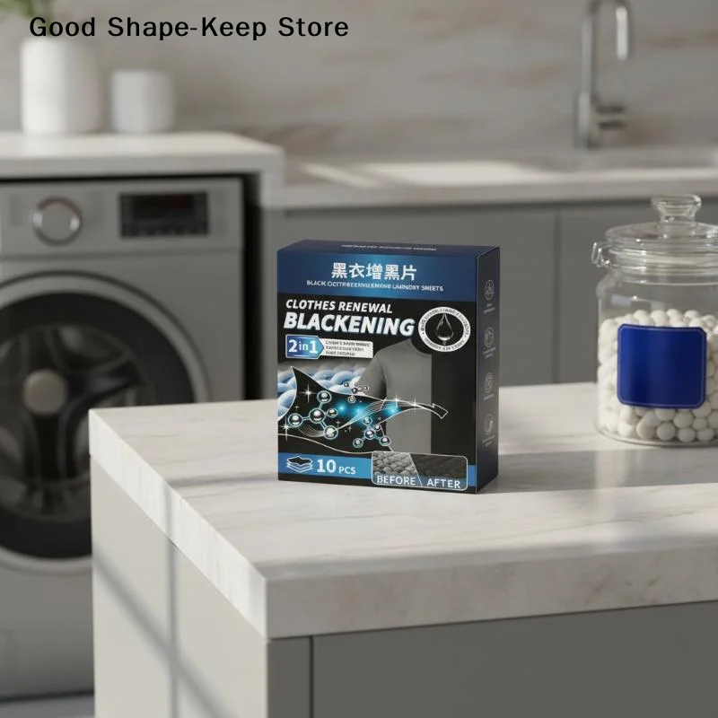 dailyBlack Clothes Renewal Dyeing Tablets 10Pcs Enhanced Color Protection Sheets for Daily Laundry Garment CareDaily products