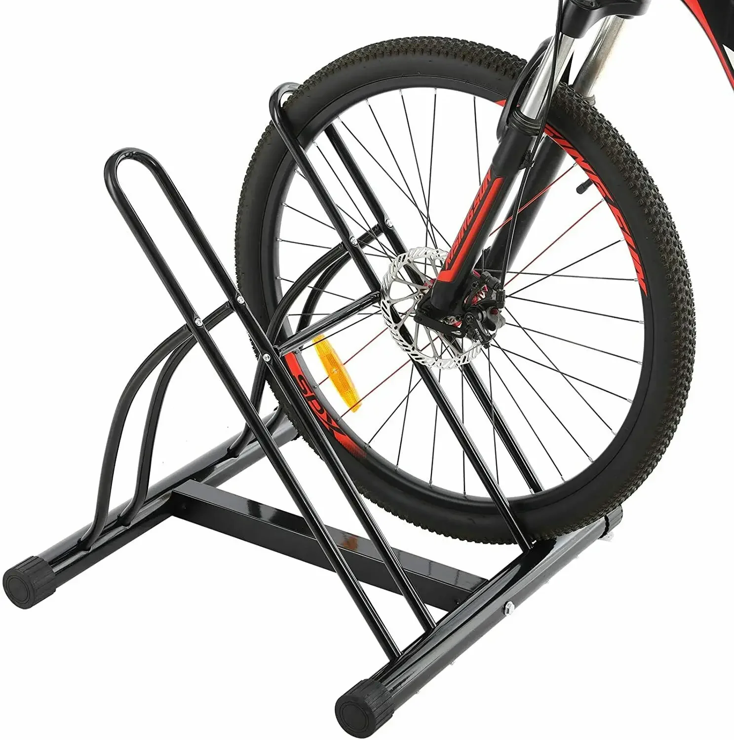 2 Bikes Stand for Storage, Bike Floor Parking Stand Bicycle Cycle Storage Locking Stand with Reversible Design, Bike Rack