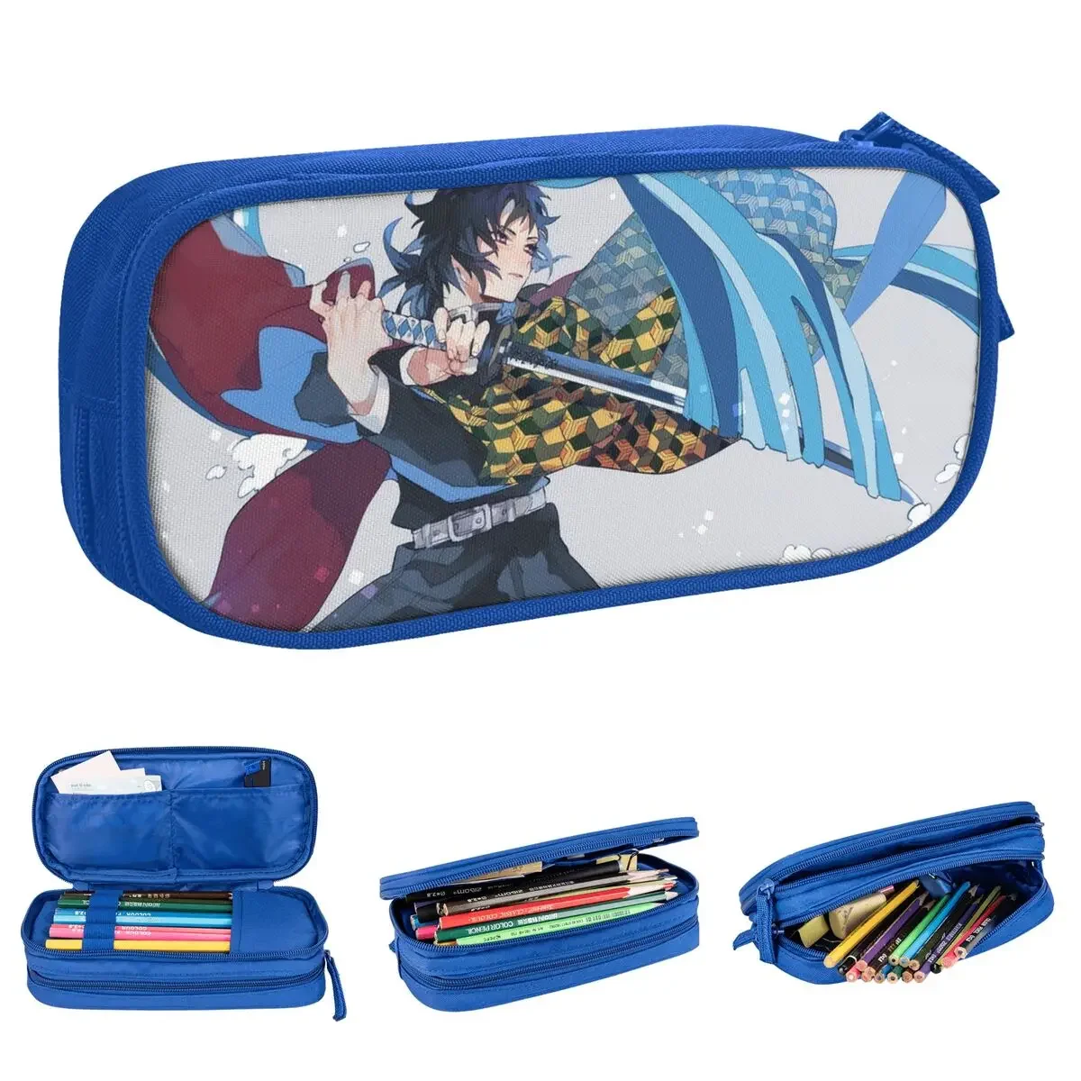 

Classic Demon Slayer Kamado Tanjirou Pencil Case Anime Pouch Pen Box for Girl Boy Bag School Supplies Cosmetic Stationery