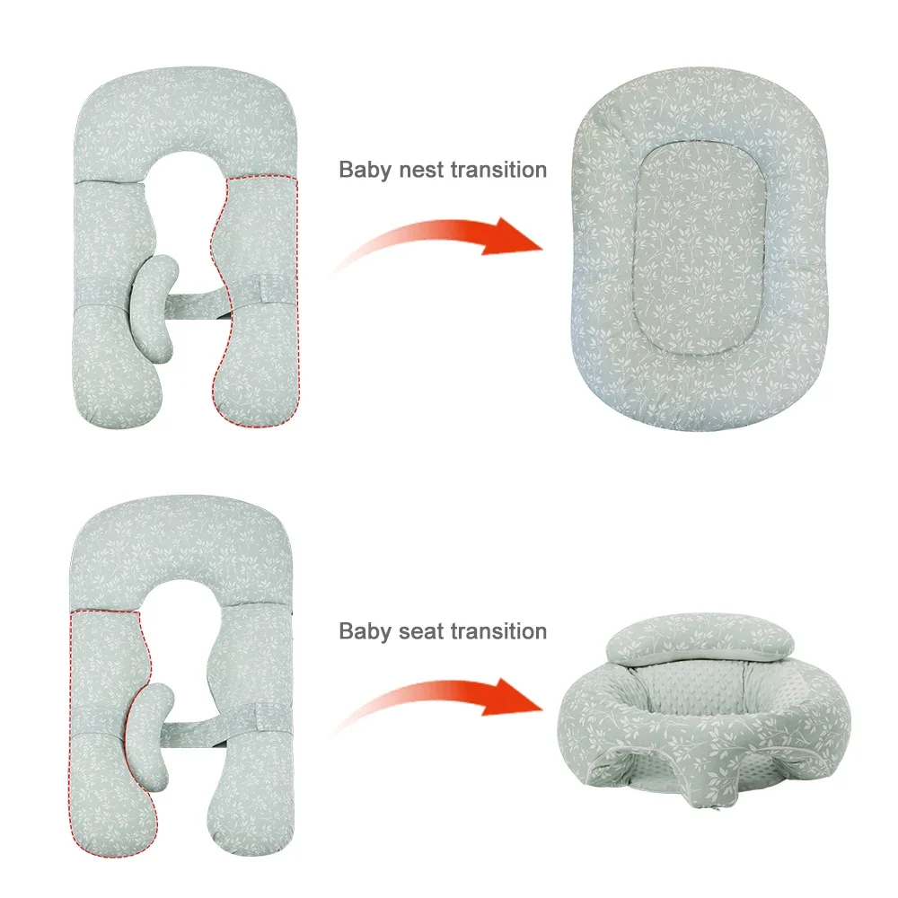 Multi-functional Custom U Shaped Pregnancy Pillow Soft Skin-friendly U Shaped Maternity Pillow Side Sleeping Paternity Pillows