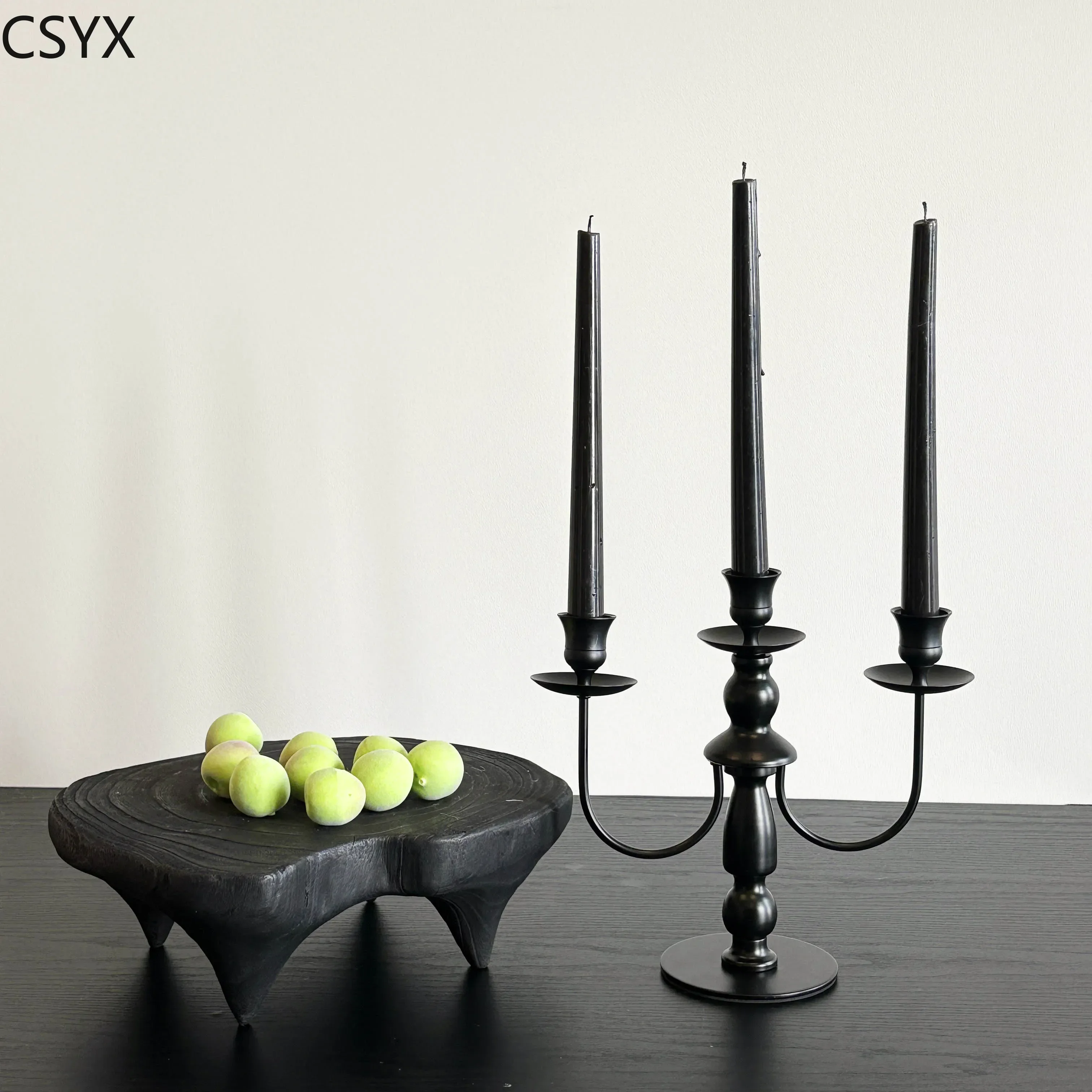 Metal Candle Holders Room Nordic Black Modern Centre Candle Holder Candelabros Para Velas House Decorations