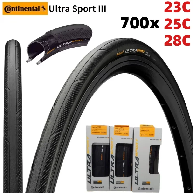 Continental ULTRA SPORT Ⅲ GRAND SPORT RACE Bike Tire 700x23C/25C/28C Road Bike Vehicle Folding Bicycle Tyre