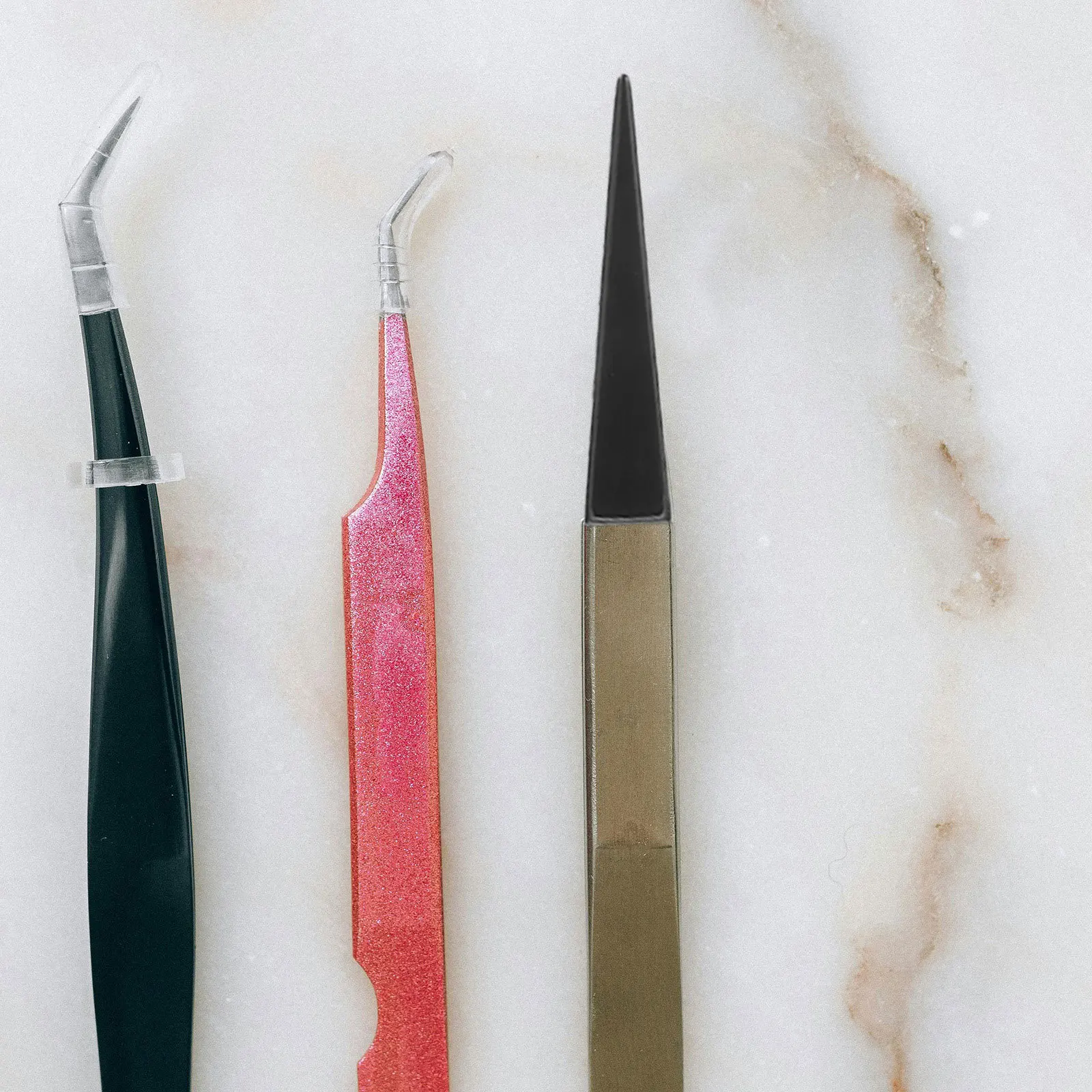 

6Pairs Replaceable Ceramic Tip Tweezers Straight Pointed High Durability Nonconductive for Soldering Electronics Lab Micro