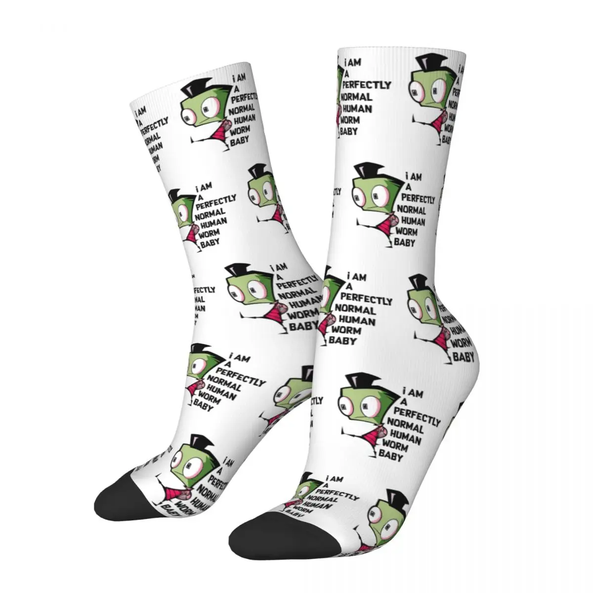 Casual Cute Invader Zim Soccer Socks Polyester Long Socks for Women Men