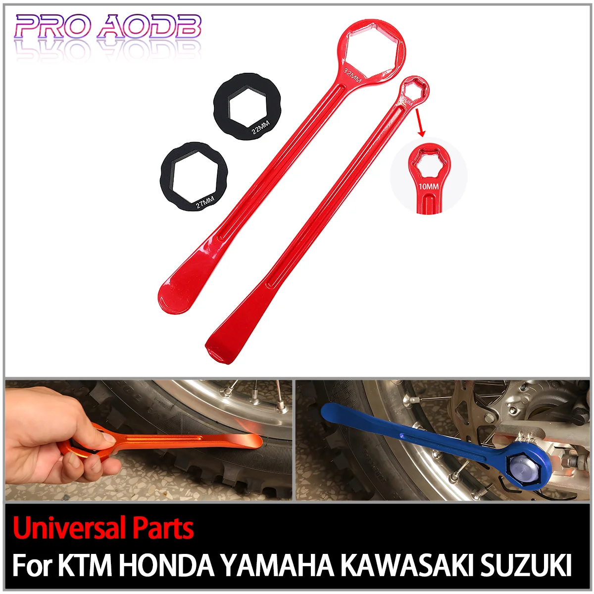 For KTM Honda Yamaha Suzuki Kawasaki SHERCO BETA Husqvarna Universal CNC Aluminum Bead Buddy Tire Repair Tire Lever Wrench Tool