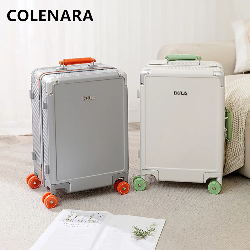 COLENARA Suitcase on Wheels PC Boarding Box Large Capacity Trolley Case Men's 20
