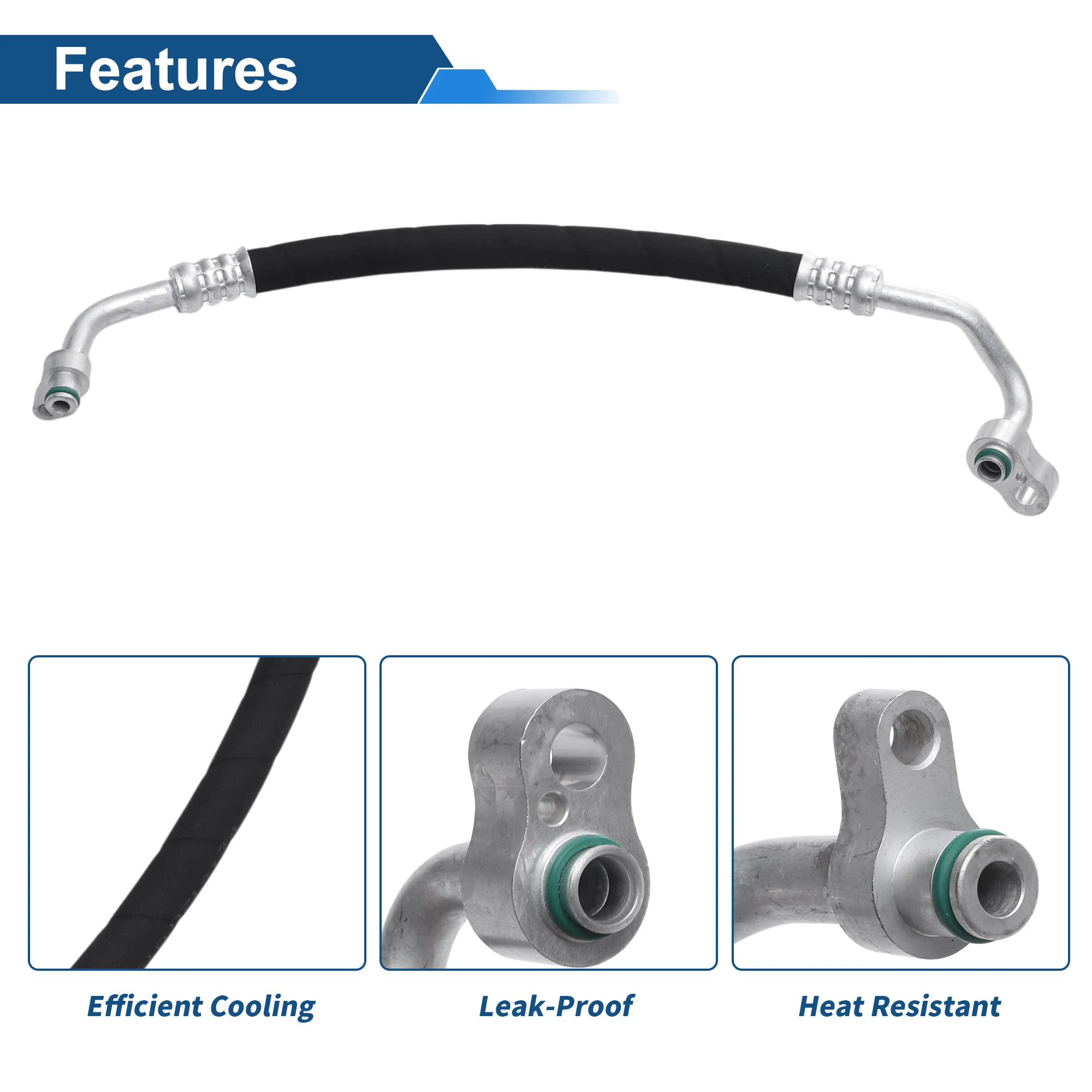 

UXCELL Шланг для жидкости хладагента кондиционера для Mercedes-Benz GL-350 2013-2015, напорный шланг, линия трубы кондиционера No 1668300215 Rub