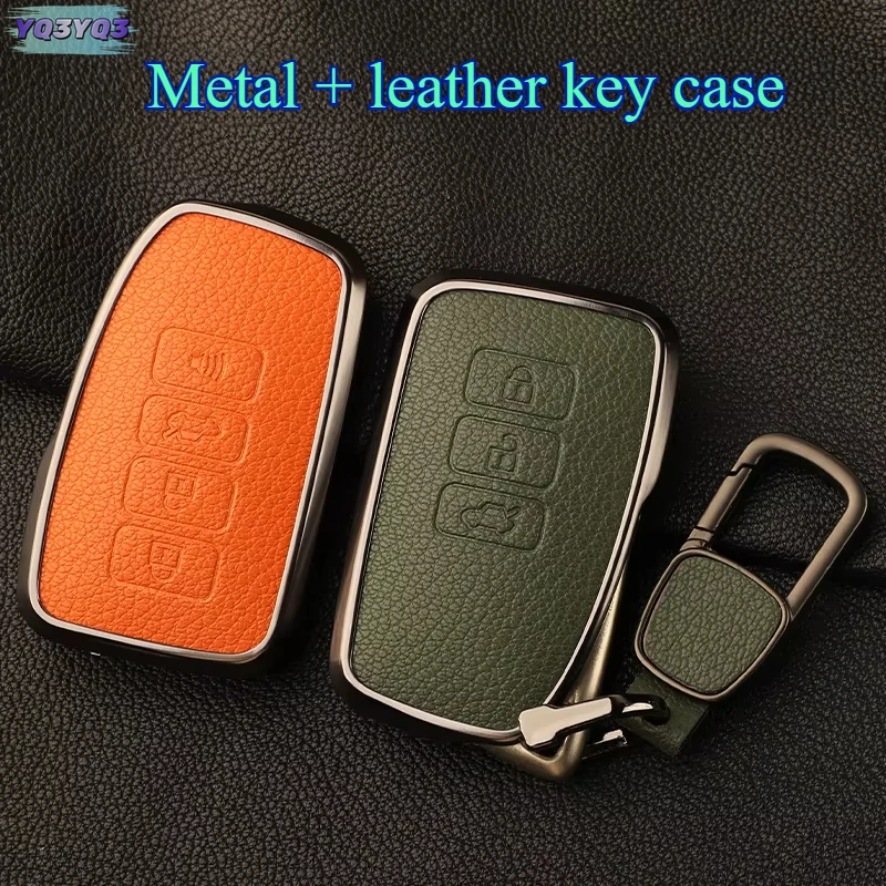 

For Lexus Nx 200 Nx300h Rx 350 450h Es 350 Gs Is Ls Gs Rc F 2014 2015 2016 Keychain 4 Buttons Alloy+Leather,Car Key Cover Case