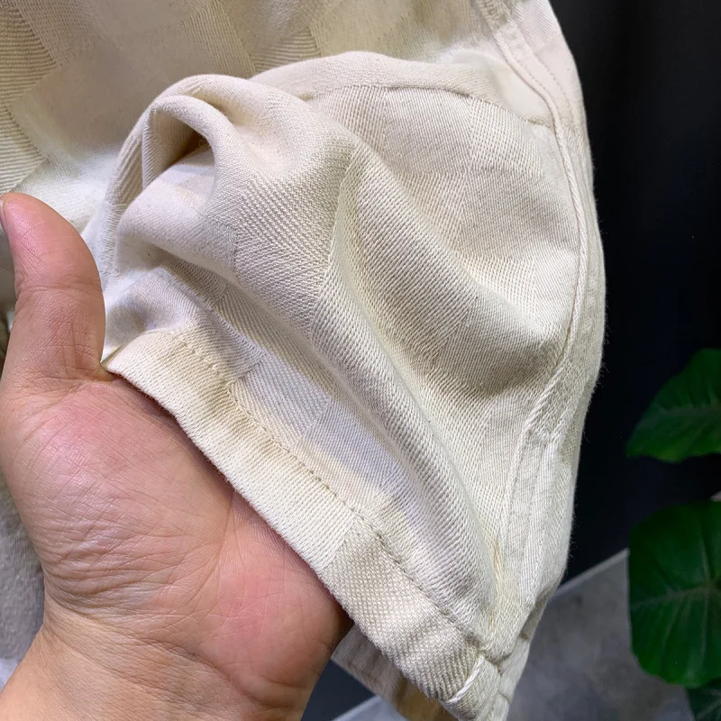 2025 summer new denim shorts for men, loose straight leg trendy fashion men's clothing, street casual five quarter pants