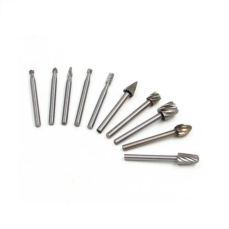 6/10PCS HSS Dreh Multi Werkzeug Grat Routing Router Bit Mühle Cutter Befestigung Kompatibel für Dremel dropshipping