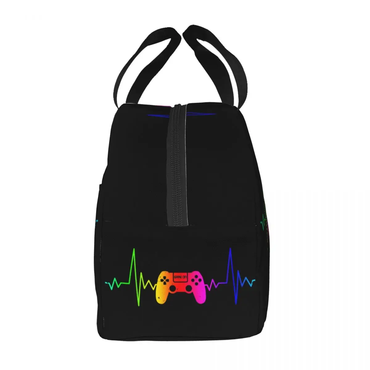 Custom Video Heartbeat Gamer Gaming Controller Insulated Lunch Bags for Outdoor Picnic Waterproof Cooler Thermal Bento Box