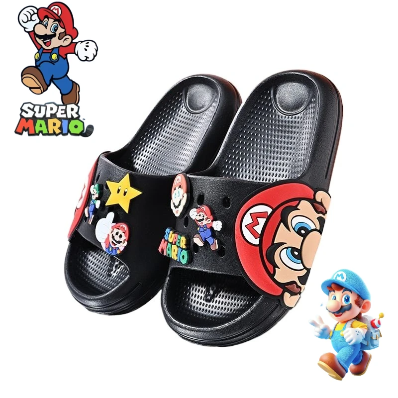 

Super Mario cartoon cute doll slippers creative kawaii boys and girls summer lightweight anti slip beach shoes gift wholesale