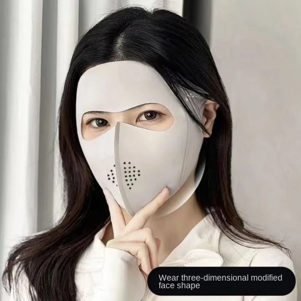 New Breathable Ice Silk Mask Anti-UV Traceless Sunscreen Mask Face Cover Scarf Outdoor Sports