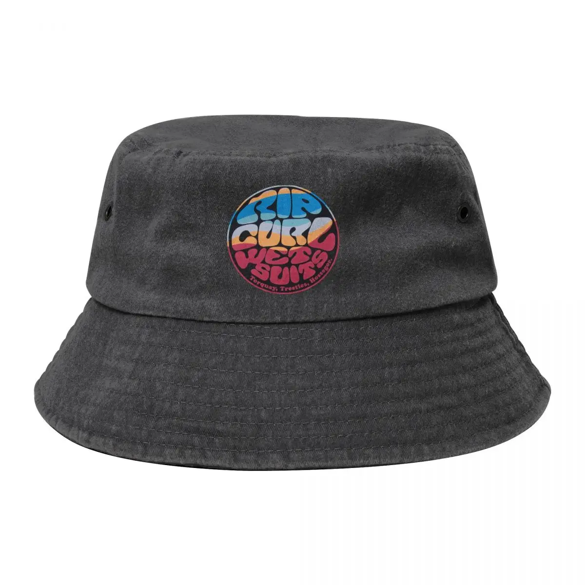

Vocation Getaway Headwear Rip Curl Merch Cotton Denim Bucket Hat Street Unisex Summer Surfing Fisherman Hat For Outdoor