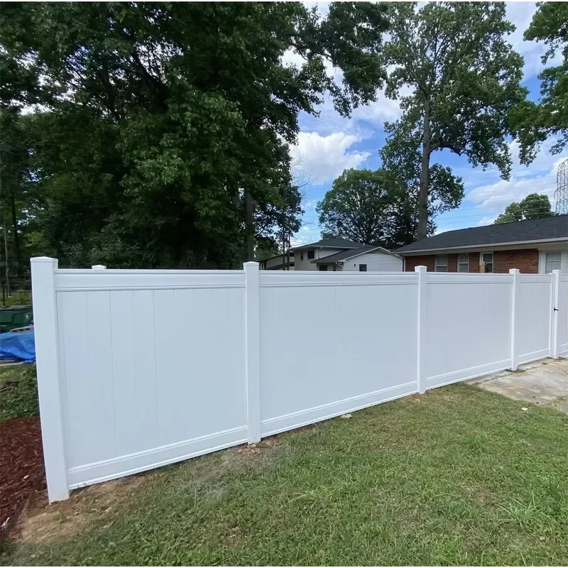 6ftx8ft Outdoor PVC Vinyl Privacy Fence Panel Easily Assembled Security Fence with Pressure Treated 3D Modeling Service