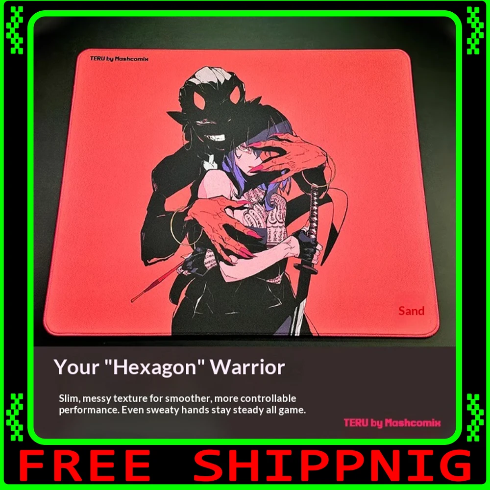 

Коврик для мыши D-GLOW Blade TERU, коврик для мыши для FPS, обеспечивающий плавность и контроль, изящная ткань, устойчивая к поту, для APEX Valorant, аксессуары для ПК