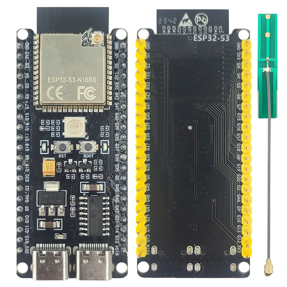 ESP32-S3-DevKitC-1 Development Board BT 2.4G Wifi Module for Arduino 8MB PSRAM 16MB FLASH N16R8 42Pin CH340C Type-C ESP32 S3 image 6