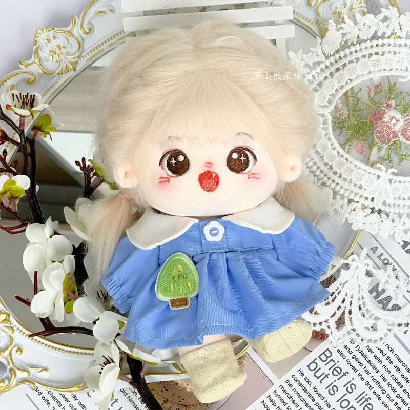 

Хлопковая одежда для кукол 20 см, милое платье, комплект без плюшевых игрушек, пальто, носки, ботинки, комбинезон