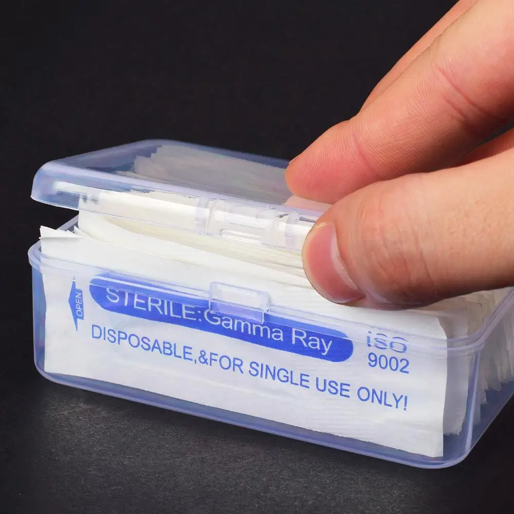 

Tattoo Cotton Sheet Storage Box Transparent Microblading Box for Cotton Swab Tattoo Accessory