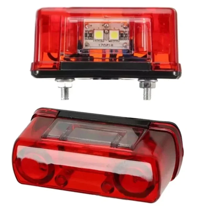 

2pcs Waterproof LED 12V 24V Car License Number Plate Lights Trailer Front Rear Tail Lamp Boat Truck Lorry Caravans Van SUV